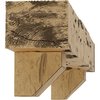 Ekena Millwork Kit w/ Ashford Corbels, NaturaL Pine, 4"H x 6"D x 36"W Pecky Cypress Faux Wood Fireplace ManteL MANUPC04X06X36ASPP